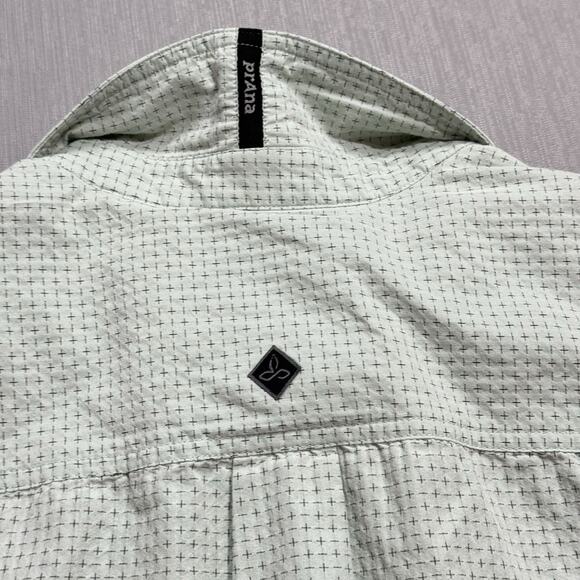 PrAna Short Sleeve Button Down Shirt Business Classic Climbing Men Large Hiking - Picture 4 of 9